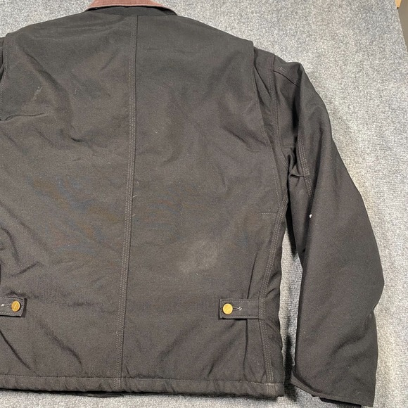 Vintage Carhartt Arctic Extreme Jacket Black J132 BLK Corduroy Collar Size M - Picture 13 of 13